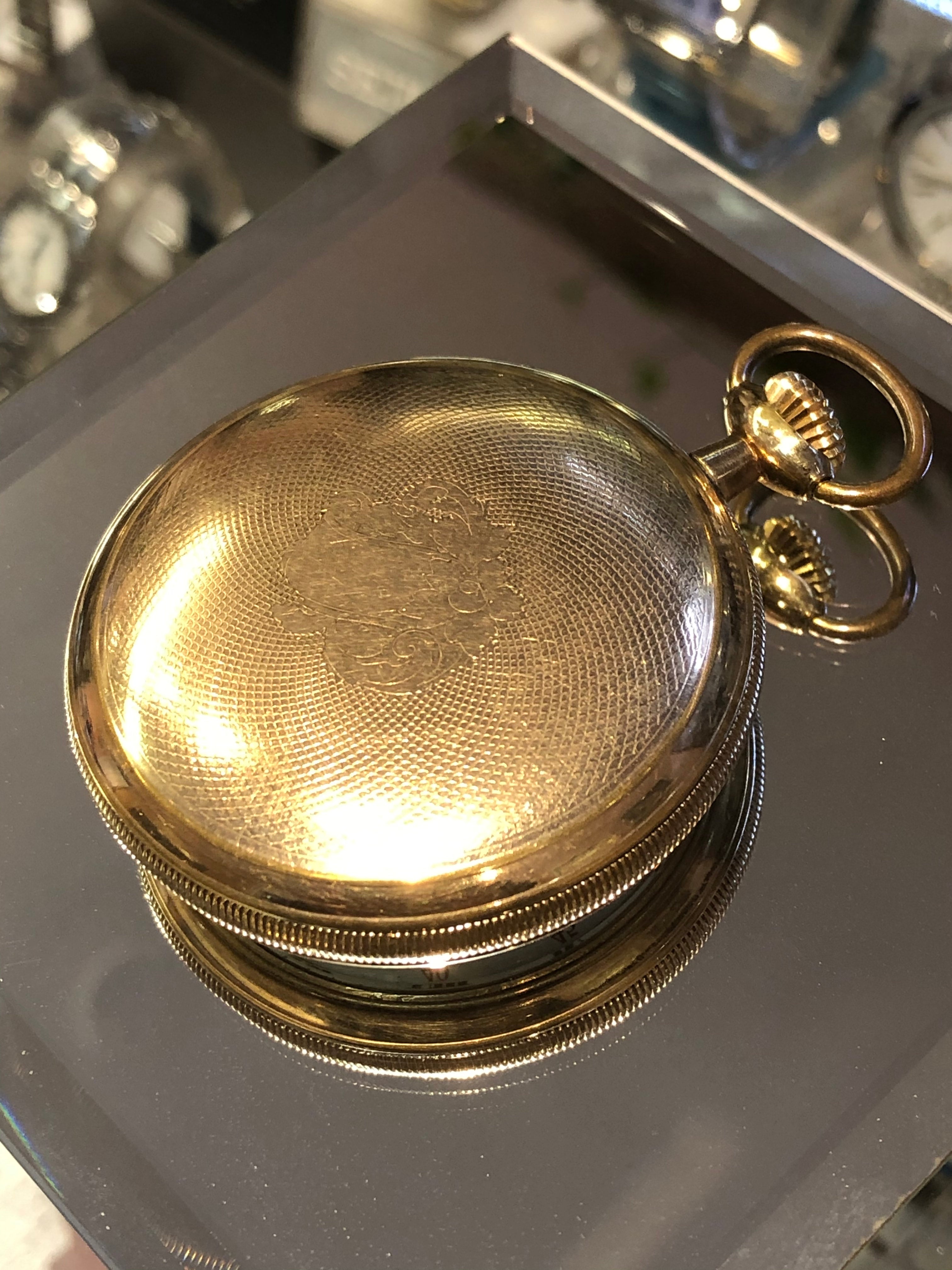 Brass Pocket Watch With Photo Insert Photo Pocket Watch Gold